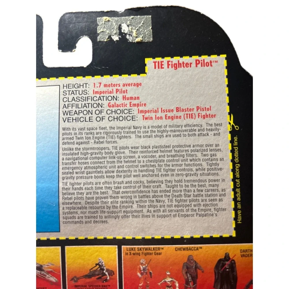 Star Wars Power of the Force TIE Fighter Pilot Action Figure 1995 Kenner